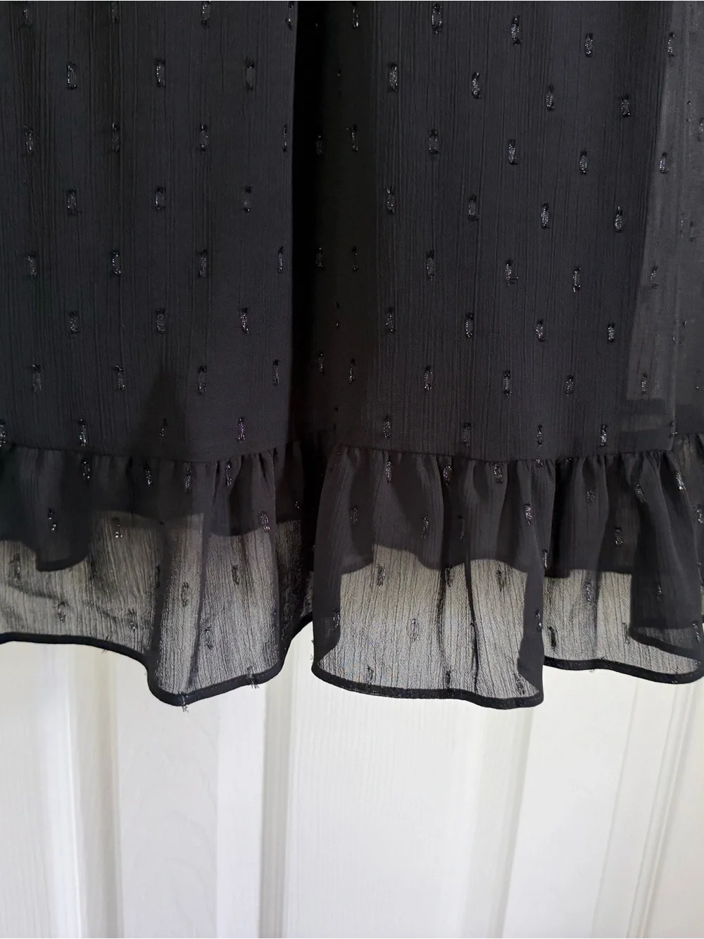 Express Black Midi Dress with Ruffle Hem - Picture 5 of 7